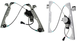 Front Window Regulator with Motor Pair/Set for Chevrolet HHR, 2006-2011, Right Passenger and Left Driver, Power, Replacement