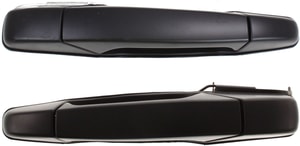 Rear Door Handle Pair/Set for Cadillac Silverado/Sierra 1500 (2007-2013), 2500 HD/3500 HD (2007-2014), Right Passenger and Left Driver, Outside, Primed (Ready to Paint) - Replacement