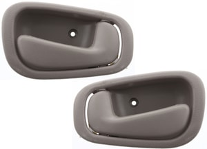 Front and Rear Door Handle Pair/Set for 1998-2002 Chevrolet Corolla/Prizm, Right Passenger and Left Driver, Inside, Neutral Beige, Manual Lock, without Lock Hole, Replacement Set