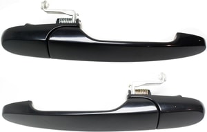 Rear Door Handle for Chevrolet Cobalt 2005-2010, Right Passenger and Left Driver, Outside, Smooth Black, Vertical Screw, with Long Hardware Replacement Pair/Set