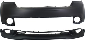 Front Bumper Cover Set for 2011-2013 Dodge Durango, Upper and Lower, Replacement