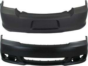 Front and Rear Bumper Cover Set for Dodge Avenger 2011-2014, Primed (Ready to Paint) Replacement