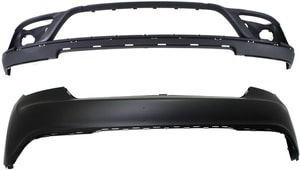 Front Bumper Cover Upper and Lower Set of 2 Set for Dodge Durango 2014-2020 Replacement