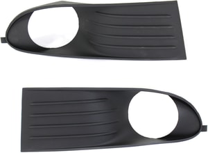 Front Fog Light Molding Pair/Set for Dodge Journey 2009-2013, Right Passenger and Left Driver, Primed (Ready to Paint), Without Fascia, Replacement