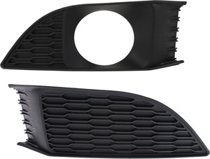 Front Fog Light Molding Pair/Set for Dodge Charger 2011-2014, Right Passenger and Left Driver, Textured Black, with Adaptive Cruise Control, R/T, SE, SXT Models Replacement