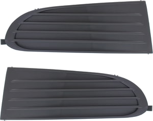 Pair/Set - Front Fog Light Cover for Dodge Journey 2009-2010, Right Passenger and Left Driver, Primed (Ready to Paint), Without Fascia, Replacement Set