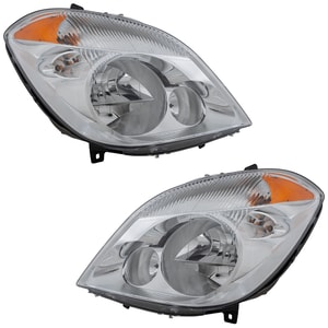 Headlight Assembly Pair/Set for Dodge/Freightliner/Mercedes Benz Sprinter Van 2007-2013, Halogen, Right Passenger and Left Driver, Replacement