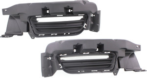 Front Fog Light Molding Pair/Set for Dodge Charger 2015-2023, Right Passenger and Left Driver, Primed (Ready to Paint), without Hood Scoop, Replacement