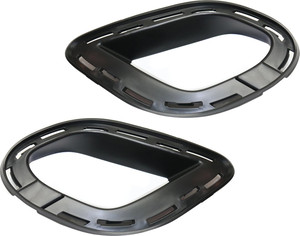 Pair/Set - Fog Light Bracket for 2015-2016 Dodge Charger, Right Passenger and Left Driver Adapter Bracket with Hoop Scoop, Suitable for SRT Hellcat Model, Replacement Set