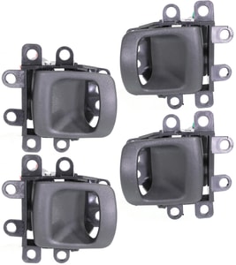 Front and Rear Door Handle Pair/Set for Dodge Dakota 1997-2000, Right Passenger and Left Driver Side, Inside, Black, Pair/Set of 4, Replacement
