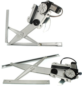 Front Window Regulator Pair/Set with Motor for 2004-2006 Dodge Durango, Right Passenger and Left Driver Power, Replacement