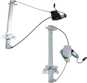 Front and Rear Window Regulator Set for Dodge Dakota (2000-2004) and Durango (2001-2003), Right Passenger, Power with Motor, Quad Cab, Replacement