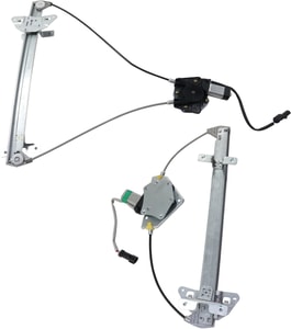 Front and Rear Window Regulator Set with Motor for 2000-2004 Dodge Dakota, 2001-2003 Durango (Quad Cab Model, Left Driver Side) Power Replacement