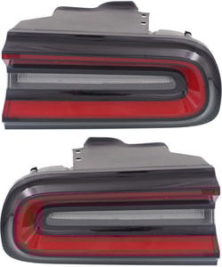 LED Tail Light Assembly Pair/Set for Dodge Challenger 2015-2022, Right Passenger and Left Driver, Outer Replacement