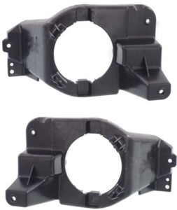 Fog Light Bracket Pair/Set for Ford Explorer 2011-2015, Right Passenger and Left Driver, Plastic, Excludes Police Model, Replacement