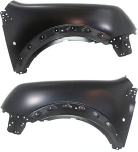 Front Fender Pair/Set for Ford Transit Connect 2010-2013, Right Passenger and Left Driver, Primed (Ready to Paint), with Signal Light Hole, Replacement