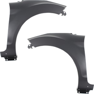 Front Fender Pair/Set for Ford Fiesta 2014-2019, Right Passenger and Left Driver, Primed (Ready to Paint), Hatchback with Rocker Moldings, Replacement