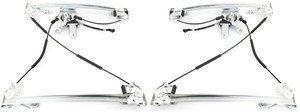 Front Window Regulator Pair/Set for 2006-2008 Ford F-150, Right Passenger and Left Driver, Power, w/ Motor, Super Cab, From August 9, 2005, Replacement