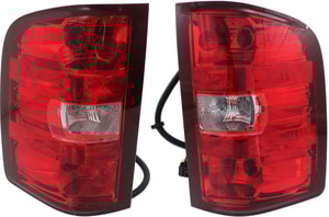 Tail Light Assembly Pair/Set for 2010-2011 Silverado/Sierra, Right Passenger and Left Driver, Replacement