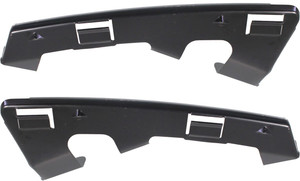 Front Bumper Bracket Pair/Set for 2007-2010 Hyundai Elantra, Right Passenger and Left Driver, Upper Cover Mounting, Plastic, Sedan - Replacement
