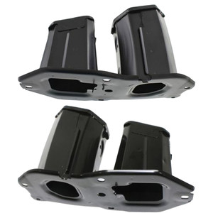 Front Bumper Bracket Pair/Set for Honda Civic 2013-2015, Right Passenger and Left Driver Extensions, Steel, Coupe/Sedan/Hybrid (2013-2015), Replacement