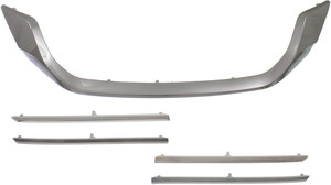 Grille Molding Pair/Set for 2013-2015 Honda Accord, Right Passenger and Left Driver, Center Upper and Lower, Chrome, Fits 4/6 Cylinder, USA Built Sedans Only, Exc. Hybrid, Pair/Set of 5 Replacement
