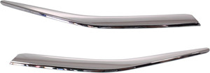 Lower Chrome Grille Molding Pair/Set for 2011-2012 Honda Accord Sedan, Right Passenger and Left Driver Side, Replacement