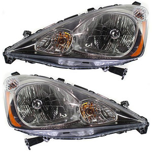 Headlight Assembly Pair/Set for FIT 2009-2011, Includes Right Passenger and Left Driver Halogen Lights, Replacement