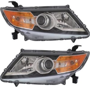 Headlight Assembly Pair/Set for Honda Odyssey 2014-2017, Right Passenger and Left Driver, Halogen, Replacement