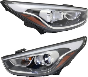 Headlight Assembly Pair/Set for Hyundai Tucson 2014-2015, Right Passenger and Left Driver Replacement Pair/Set