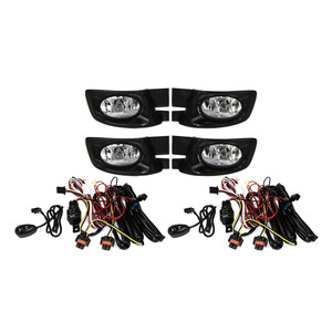 Front Fog Light Assembly Pair/Set for 2003-2005 Honda Accord Sedan, Right Passenger and Left Driver, Dealer Installed, Replacement