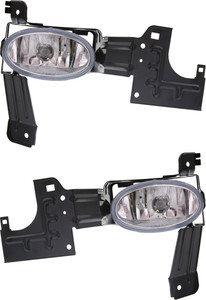 Pair/Set - Front Fog Light Assembly for 2011-2012 Honda Accord Coupe, Right Passenger and Left Driver, Factory Installed, Replacement