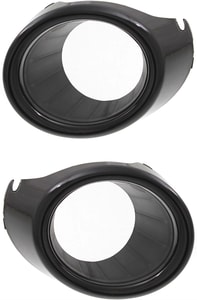Front Fog Light Bezel Molding Pair/Set for Honda Civic 2013-2015 Sedan, Right Passenger and Left Driver, Primed (Ready to Paint), Replacement