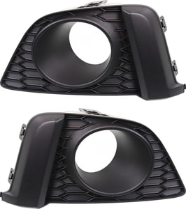 Front Fog Light Molding Pair/Set for 2015-2017 Models, Right Passenger and Left Driver Sides, Textured Black, Replacement.