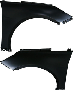 Front Fender Pair/Set for Sonata 2011-2014, Right Passenger and Left Driver, Primed (Ready to Paint), Steel, Excluding Hybrid Model, without Side Light Holes Replacement