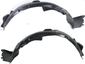 Front Fender Liner Pair/Set for 2010-2012 Hyundai Genesis Coupe, Includes Left Driver and Right Passenger Sides, Replacement