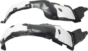 Front Fender Liner Pair/Set for 2014 Hyundai Sonata, Right Passenger and Left Driver Sides, Excluding Hybrid Model, Replacement