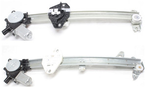 Front and Rear Window Regulator Set for Honda Accord 2008-2012, Right Passenger, Power, with Motor Replacement