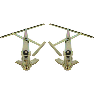 Manual Front Window Regulator Pair/Set for 1996-2000 Honda Civic, Right Passenger and Left Driver, Manual Crank Type Replacement
