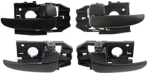 Front and Rear Interior Door Handle Pair/Set for 2001 - 2006 Hyundai Elantra, Right Passenger and Left Driver, Black Replacement