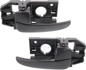 Black Rear Interior Door Handle Pair/Set for Hyundai Elantra 2001-2006, Right Passenger and Left Driver Replacement