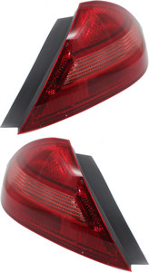 Tail Light Pair/Set for 2003-2005 Honda Accord Coupe, Right Passenger and Left Driver, Lens and Housing Replacement