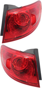 Tail Light Assembly for Hyundai Santa Fe 2007, Outer, Halogen, Right Passenger and Left Driver, Replacement Pair/Set