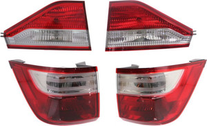 Tail Light Assembly for 2011-2013 Honda Odyssey, Pair/Set of 4, Inner and Outer, Right Passenger and Left Driver Side, Replacement