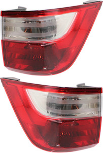 Tail Light Assembly Pair/Set for 2011-2013 Honda Odyssey, Outer, Right Passenger and Left Driver, Replacement