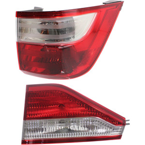 Tail Light Assembly Set for 2011-2013 Honda Odyssey, Right Passenger, Inner and Outer, Halogen, Replacement
