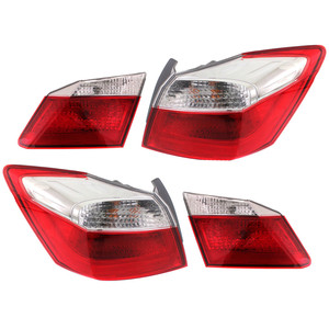 Tail Light Assembly for 2013-2015 Honda Accord Sedan, Pair/Set of 4, Left Driver and Right Passenger, Inner and Outer, EX/LX/Sport Models Replacement