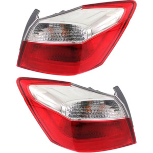 Tail Light Assembly for Honda Accord 2013-2015, Outer, Halogen, Right Passenger and Left Driver, EX/LX/Sport Models, Sedan, Replacement Pair/Set