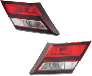 Tail Light Assembly Pair/Set for 2013-2015 Honda Civic Sedan, Inner, Right Passenger and Left Driver, Excluding Hybrid Model, Replacement