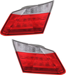 Inner Tail Light Assembly Pair/Set for 2013-2015 Honda Accord Sedan, EX-L/Touring Models, Right Passenger and Left Driver Side Replacement